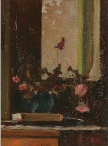 Floral Still Life With Book - view 1