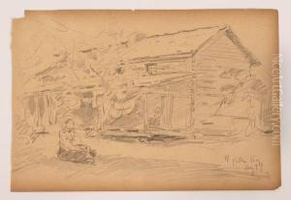 Kentucky Farmhouse, Female Portrait, And A Study Of Chickens - view 1