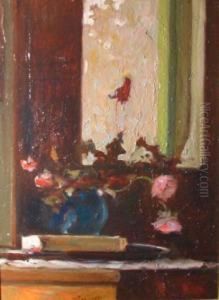 "flowers By The Window" Floral Still Life by William Forsyth