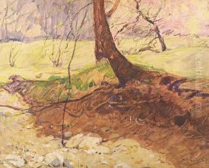 Spring Landscape, Pleasant Run Creek In Irvington, Indiana by William Forsyth