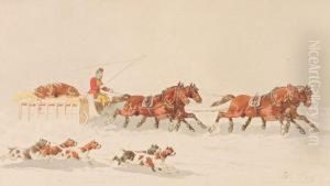 Retour De La Chasse A L'ours by Theodore Fort