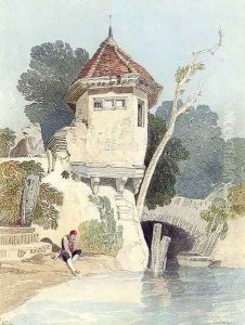 A garden house on the banks of the river Yare by John Sell Cotman