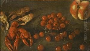 Natura Morta Di Frutta E Crostacei