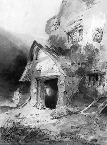 A ruined porch by John Sell Cotman