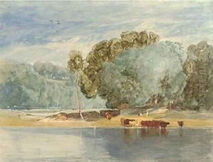 River scene with cattle