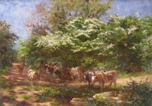 Cattle By A Stream Cattle By A Stream
