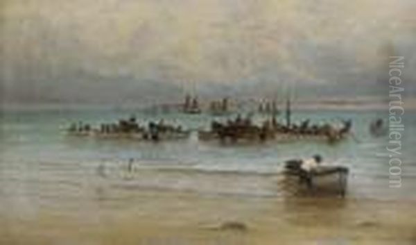 Loading Fish At Low Tide, St. Ives - view 1
