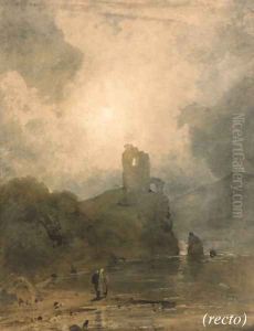 Dolbadern Castle on Llanberris Lake, Caernarvonshire by John Sell Cotman