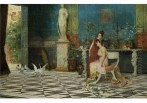 Romisch-pompejanische Genreszene by Eduardo Forti