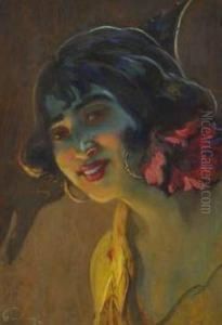 (actif Au Xixeme Et Xxeme Siecle)
Portrait D'une Gitane by Fortuney