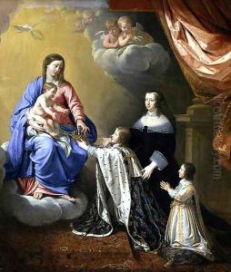 The Virgin Mary gives the Crown and Sceptre to Louis XIV, 1643