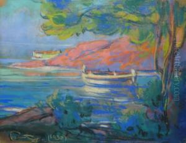 Barque Dans Une Calanque - view 1