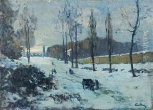 La Route De Louveciennes by Louis Fortuney