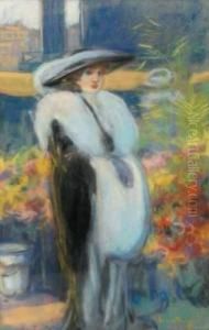 Elegante Chez La Fleuriste by Louis Fortuney