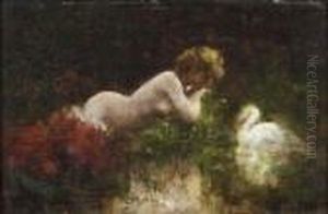 Leda Et Le Cygne by Mariano Fortuny Y Madrazo