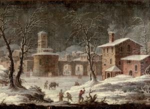 Un Village Sous La Neige