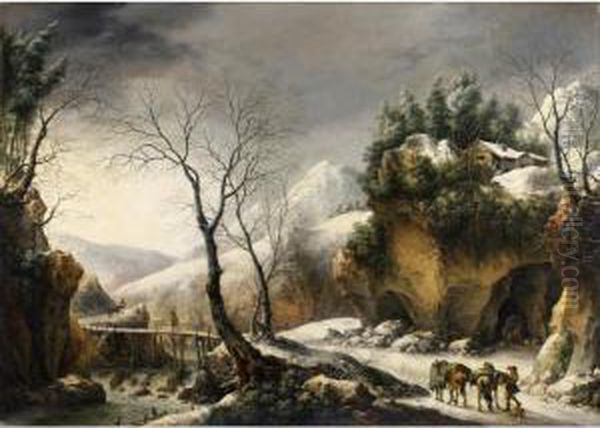 Appartenant A La Banque 
Hottinguer, Rue De Provence
 

 
 
 

 
 Paysage D'hiver, Probablement "le Tunnel A Travers La Falaise A
 Il Furlo" [ ; Winter Landscape, Probably "the Tunnel Through The Cliffs - view 1