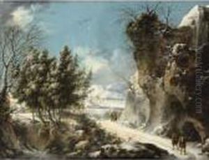 Paysage D'hiver [ ; Winter 
Landscape ; Inscribed On Reverse Peint Par Le Chevade Francois Foschi / A
 Rome L'an 1779 ; Oil On Canvas]
