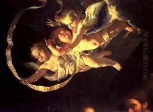 Cherubs, from The Adoration of the Shepherds (detail)