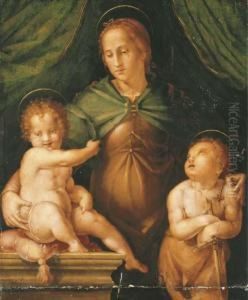 The Madonna And Child With The Infant Saint John The Baptist by Pier Francesco Foschi