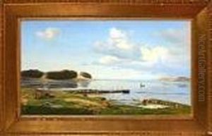 A Coastal Scenery Near Bramsnaes Village, Denmark by Harald Foss