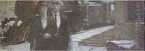 At The Train Station by William Frederick Foster