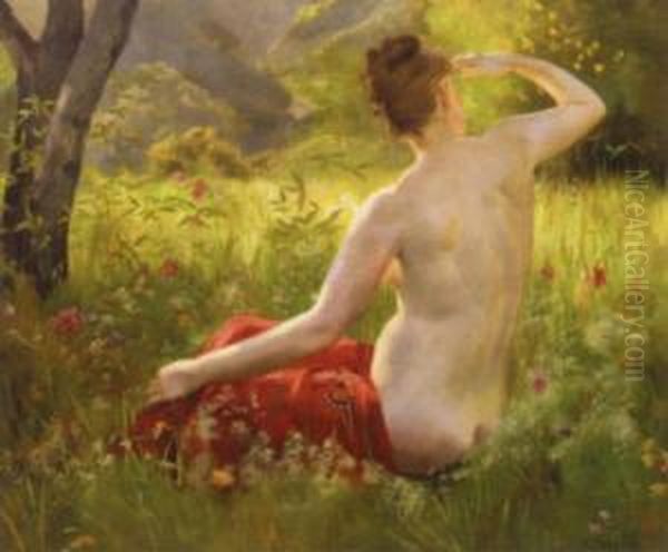 Nude In A Summer Landscape - view 1