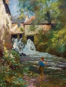 Boy Fishing by Alexis Fournier