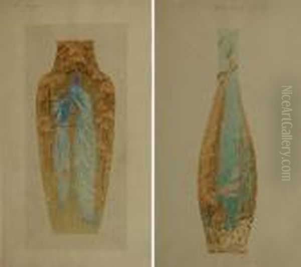 Lot De 2 Etudes De Ceramique De La Manufacture De Sevres - view 1