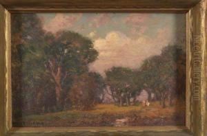 Wooded Landscape With Figures