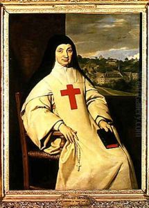 Mother Angelique Arnauld (1591-1661) Abbess of Port-Royal, 1654 by Philippe de Champaigne