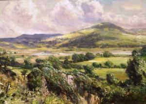 Mountain And Lake Landscape by Robert Fowler