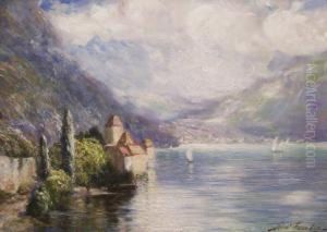 Lake Scene And Chateau
