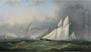 A Yacht Race On The Solent, Off Cowes - Isle Of Wight