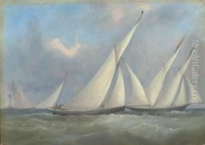 Florinda 
 And 
Gwyndoline 
 Racing Off The Nab Lightship by Arthur Wellington Fowles