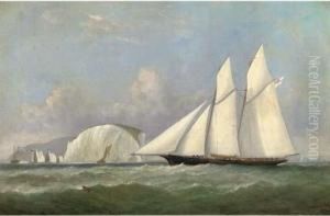 The Marquis Of Ailsa's Schooner Lady Evelyn Off The Needles The Marquis Of Ailsa's Schooner Lady Evelyn Off The Needles