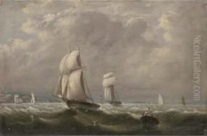 Sailing Match By Schooners Of The Royal Yacht by Arthur Wellington Fowles