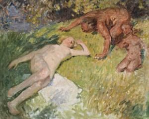 Nude And Satyr (jupiter And Antiope)