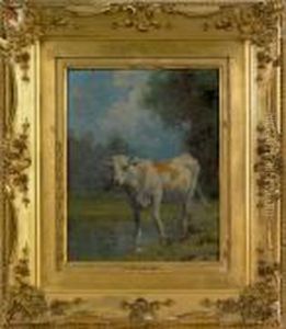Landscape With A Cow by Robert Atkinson Fox