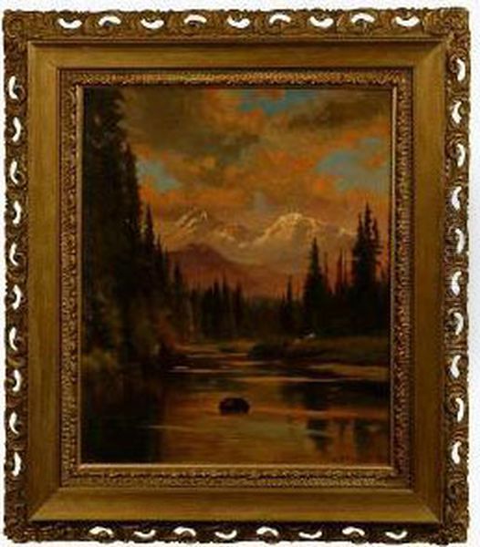 Sun Lit Mountain Landscape - view 1