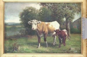 Cows In A Pasture by Robert Atkinson Fox