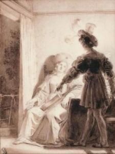 Scene
Troubadour : Les Amants Surpris by Alexandre Evariste Fragonard