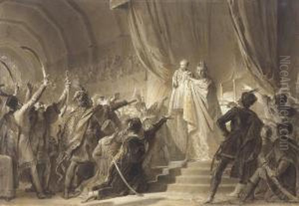 The Empress Maria Theresa 
Presenting Her Son, The Future Emperorjoseph Ii To The Magnates Of 
Hungary - view 1