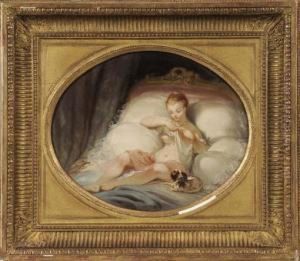La Puce Et Le Reveil by Alexandre Evariste Fragonard