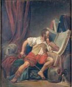 Le Tasse Ou La Lecture Des Romans Medievaux. by Alexandre Evariste Fragonard