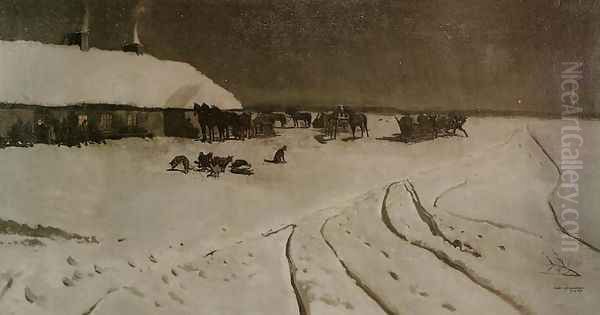 Ukrainian Night in Winter - view 1