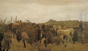 Market. Selling of the Horse