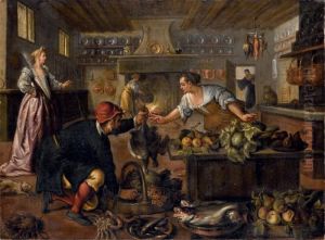 Interno Di Cucina Con Figure by Paolo Fiammingo