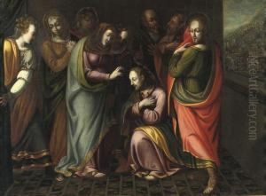 The Virgin Mary Blessing Christ by Paolo Fiammingo