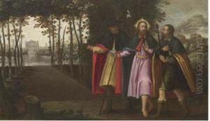 Cristo E I Viandanti Di Emmaus by Paolo Fiammingo